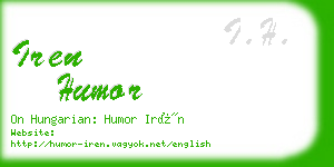 iren humor business card